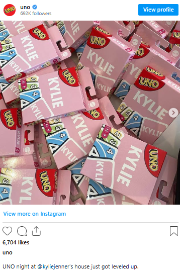 Instagram post regarding UNO