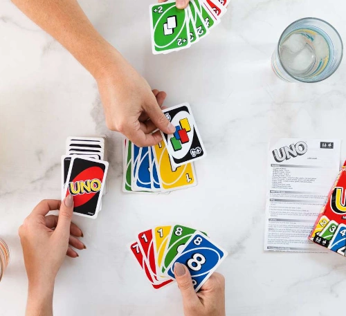 People playing UNO