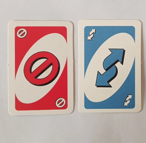 Skip card and Reverse card in UNO