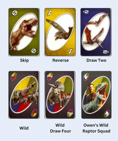 Special action cards in UNO Jurassic World