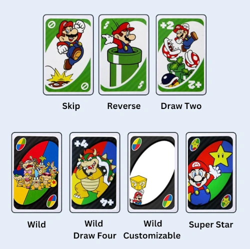 Special action cards in UNO Super Mario