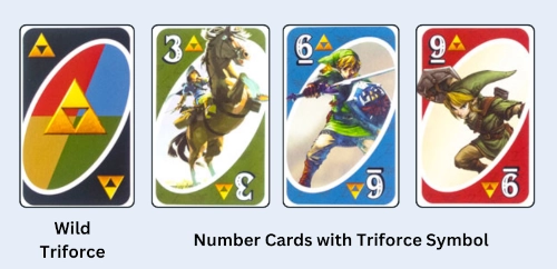 Special Wild Triforce card with number cards having Wild Triforce symbol