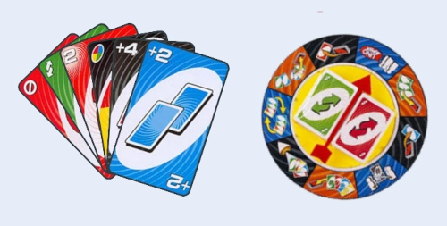 UNO Spin cards with spin wheel