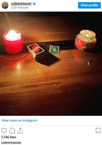 Instagram post about UNO cards